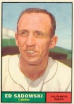 1961 Topps Baseball Cards      163     Ed Sadowski